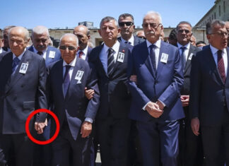 Altan Öymen’in son yolculuğunda el ele kol kola