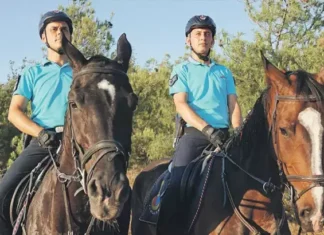 Ormanı atlı birliklerle komandolar koruyor