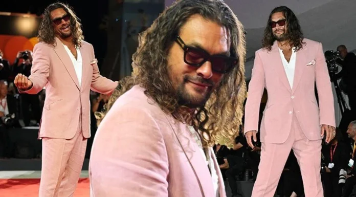 Jason Momoa Pembe terlikleri İle Venedik’e damga vurdu