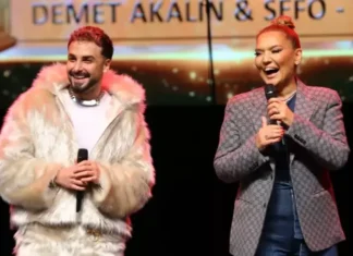 Sefo kürklü stiliyle ödül törenine damga vurdu