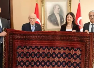 Apo’dan Bahçeli’ye kilim hediyesi