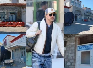 Brad Pitt Ege’de kamera karşısında