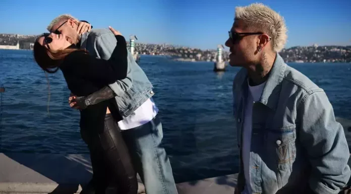 Icardi nişanlısı China Suarez’i öpücük yağmuruna tuttu