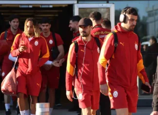 Galatasaray kafilesi Göztepe maçı için İzmir’e ulaştı