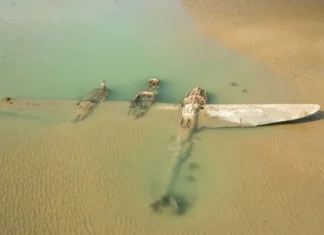 Kumların altından savaş uçağı çıktı! Sahilde merak uyandıran görüntü