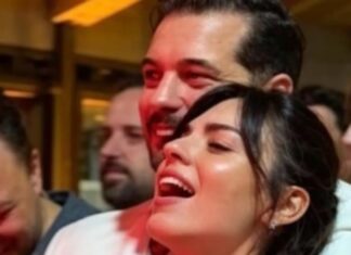 ÇAĞATAY ULUSOY VE ASLIHAN MALBORA ÇİFTİ DÜĞÜNDE GÖRÜNTÜLENDİ