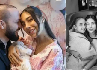 ÖZLEM ADA ŞAHİN ÜÇÜNCÜ KIZINI KUCAĞINA ALDI