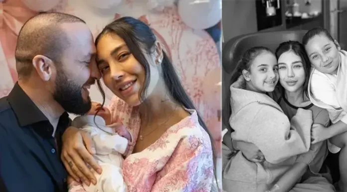 ÖZLEM ADA ŞAHİN ÜÇÜNCÜ KIZINI KUCAĞINA ALDI